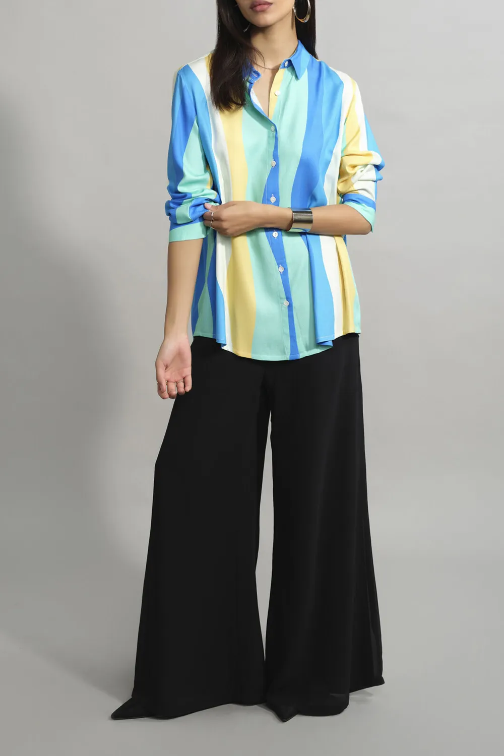Multi Color Casual Style Shirt