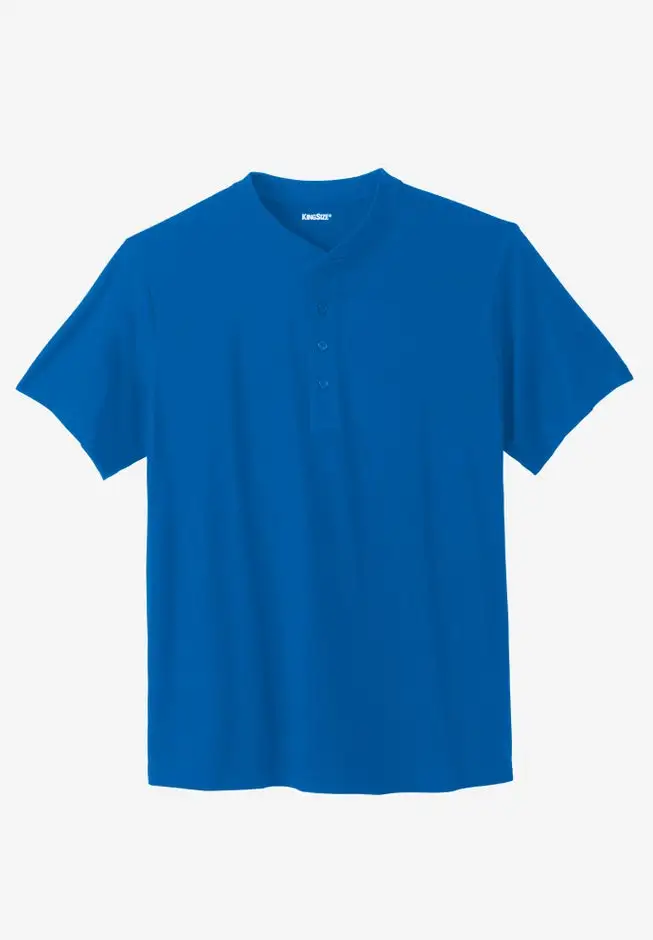Shrink-Less Lightweight Henley T-Shirt