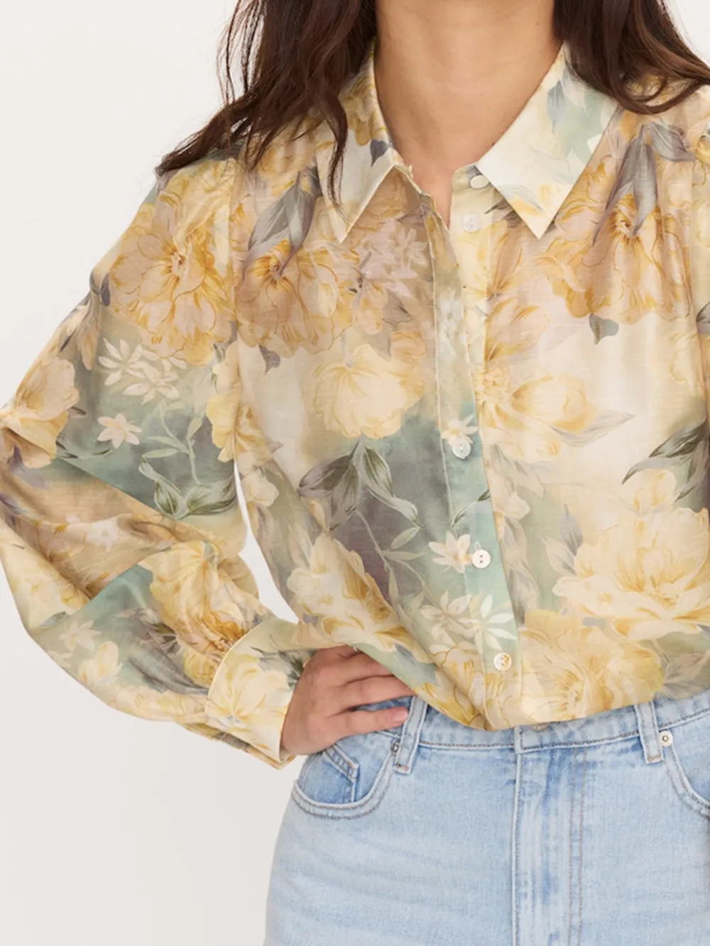 Daily Pearl Puff Sleeve Shirt