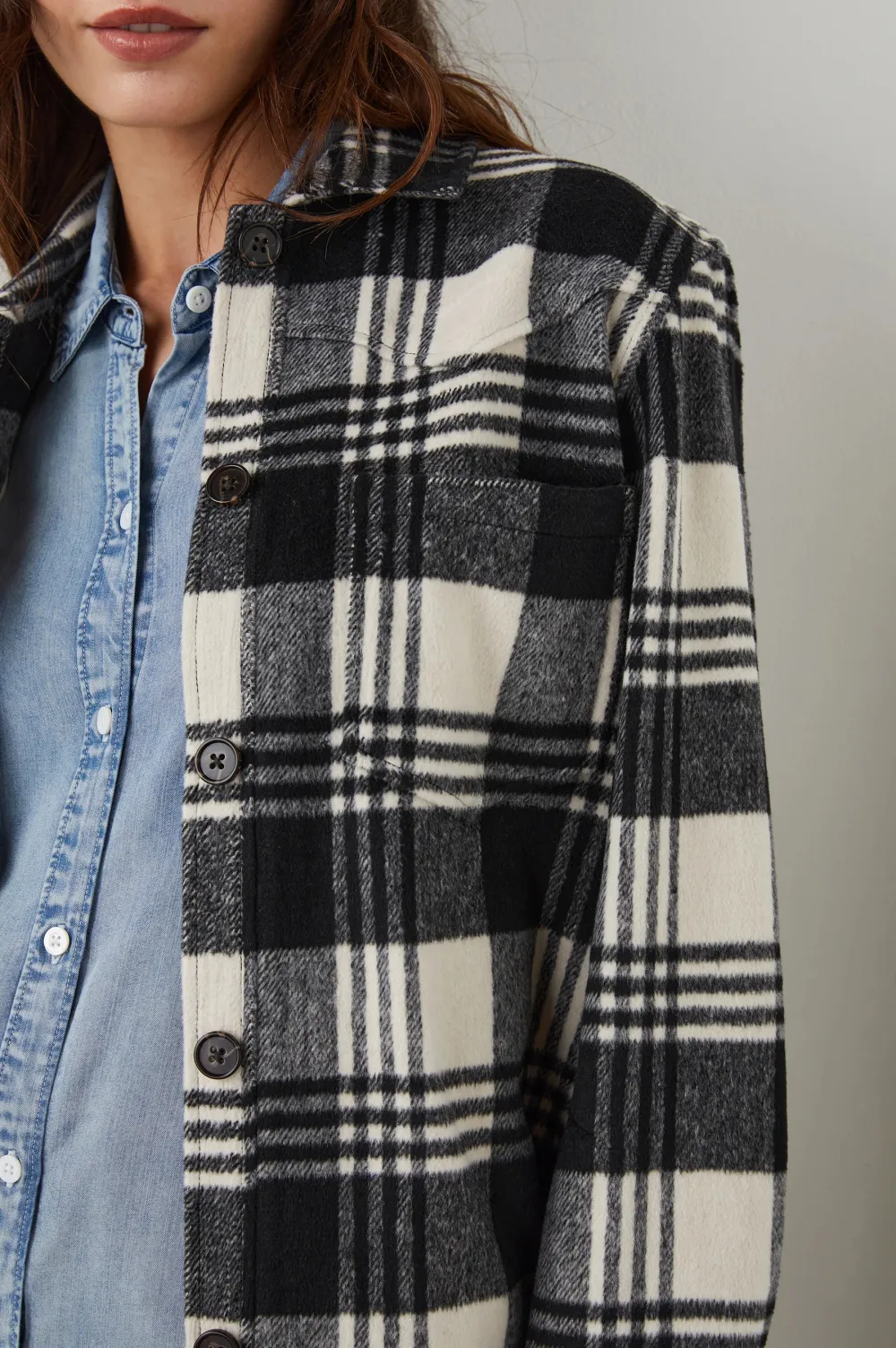 Heavy-Duty Flannel Plaid Jacket