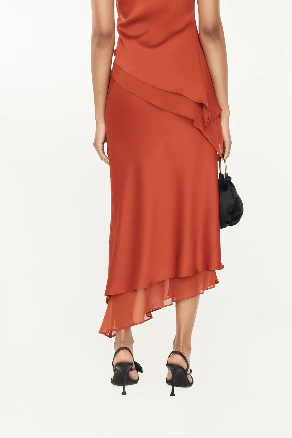 Solid Color Mesh Skirt