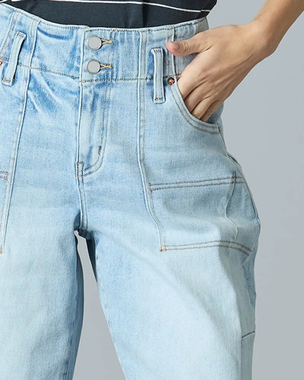 Light Blue Denim Bermudas