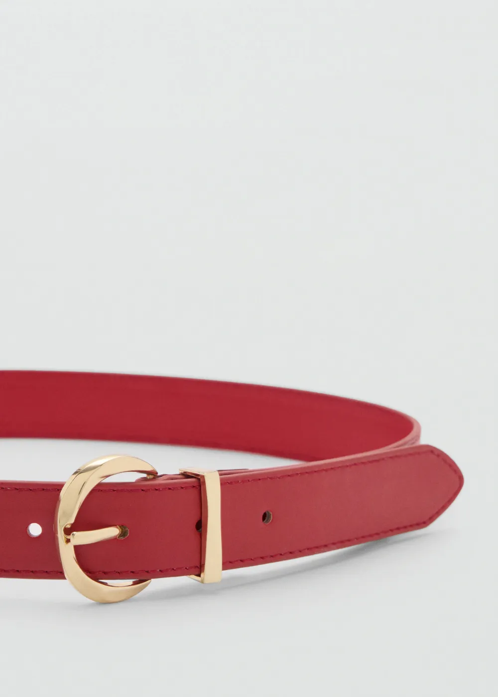 Casual Style Oval Buckle Belts