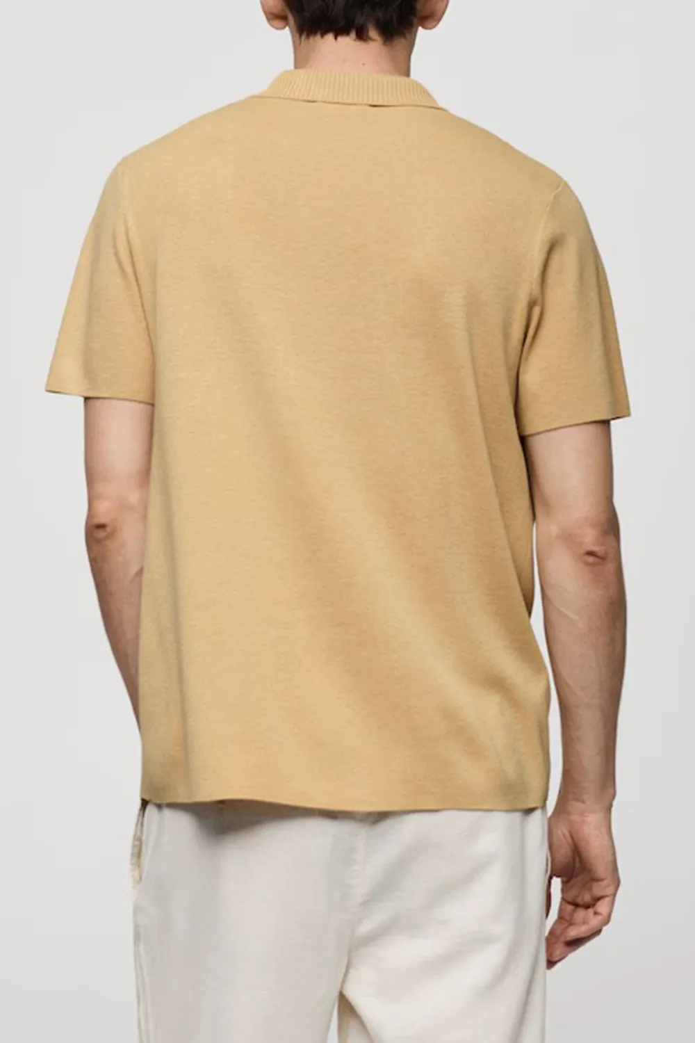 V-Neck Polo Collar Shirt