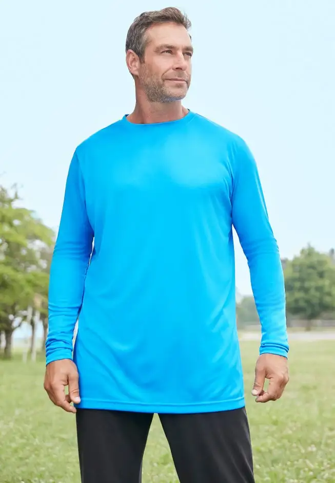 No Sweat Long-Sleeve Crewneck Tee