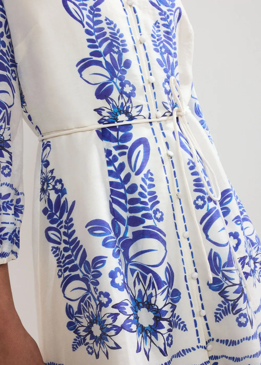 Loose Casual Art Print V-Neck Women's Dress