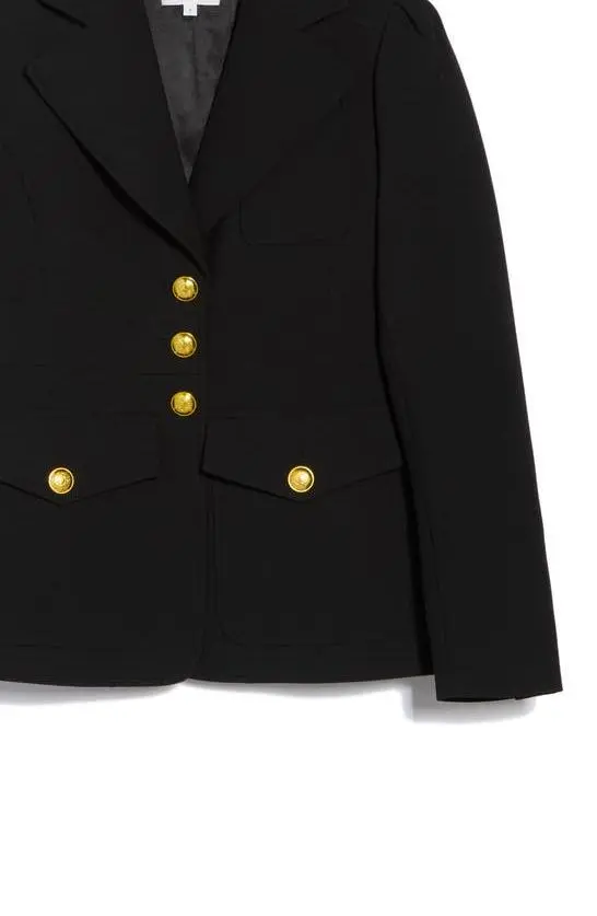 Faux Leather Black Blazer