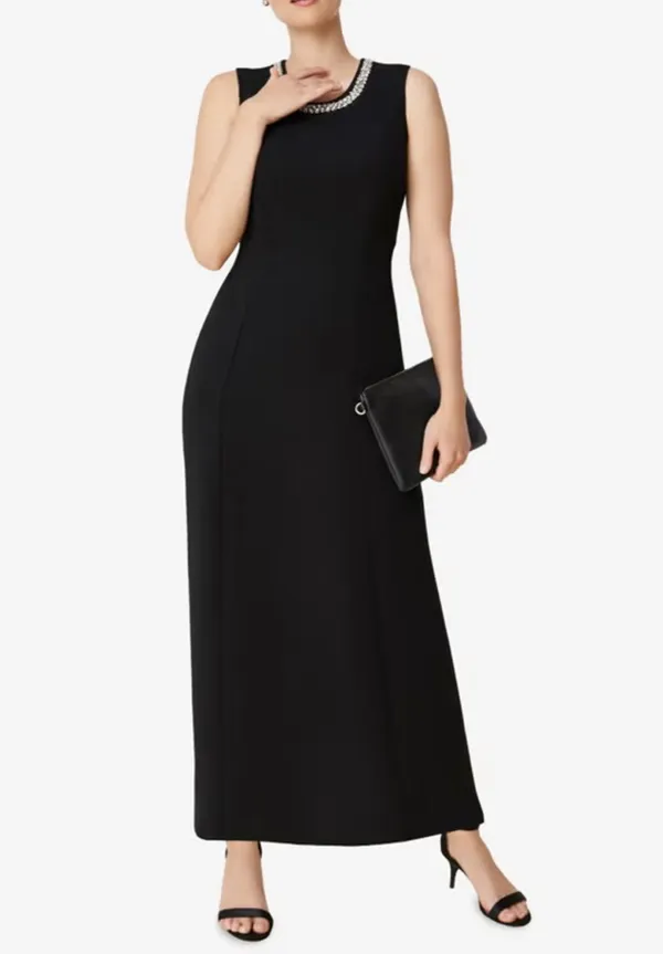 Crew Neck Beaded Jacket Dress