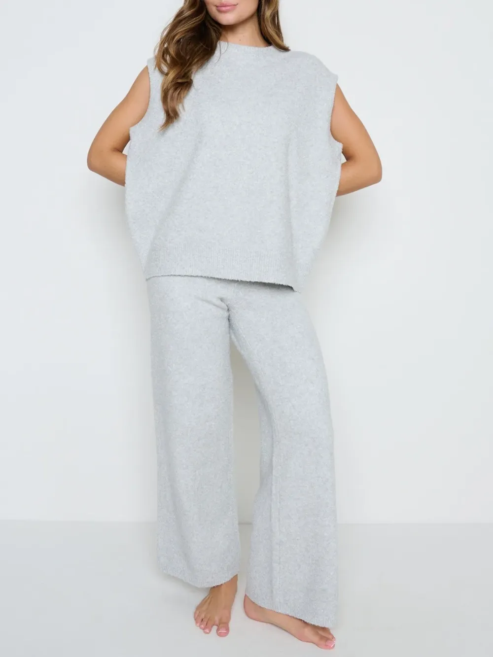 Knit Wide-Leg Trousers