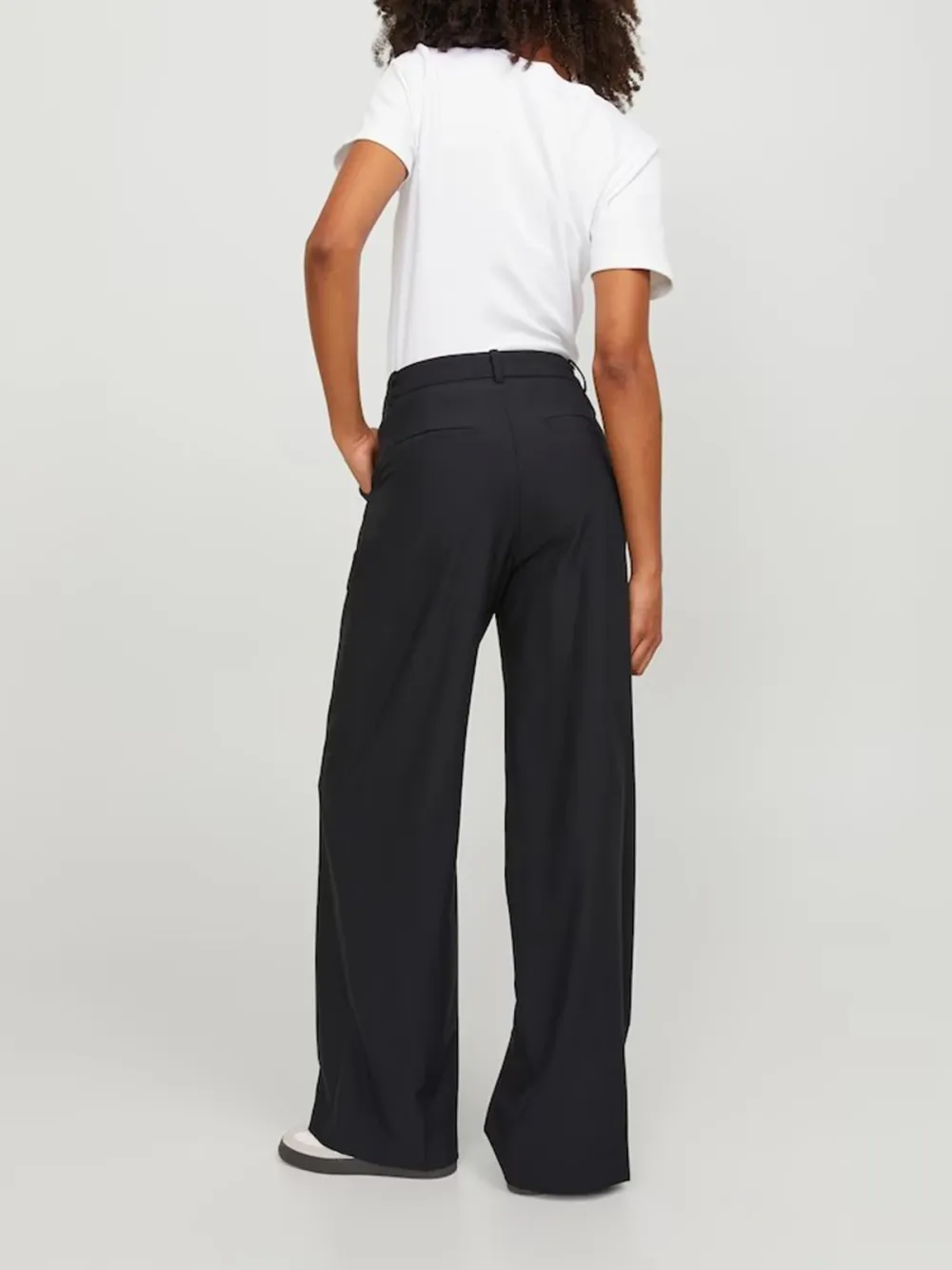 Black Wide-Leg Casual Style Pants