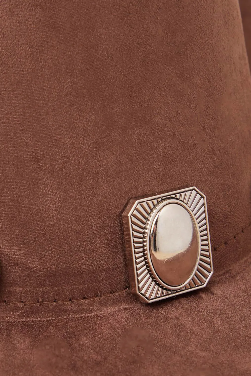 Oversized Brim Three-Dimensional Brown Hat