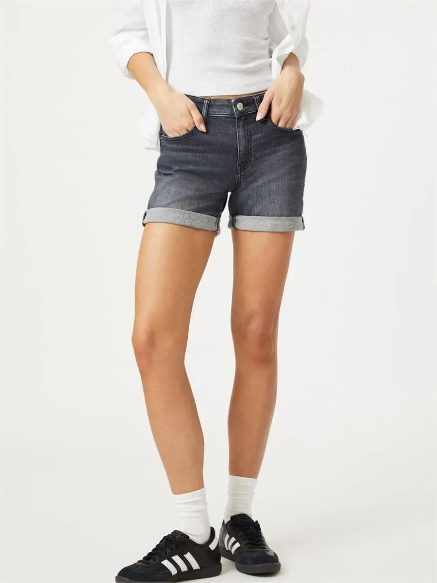 Casual Denim Boyfriend Shorts