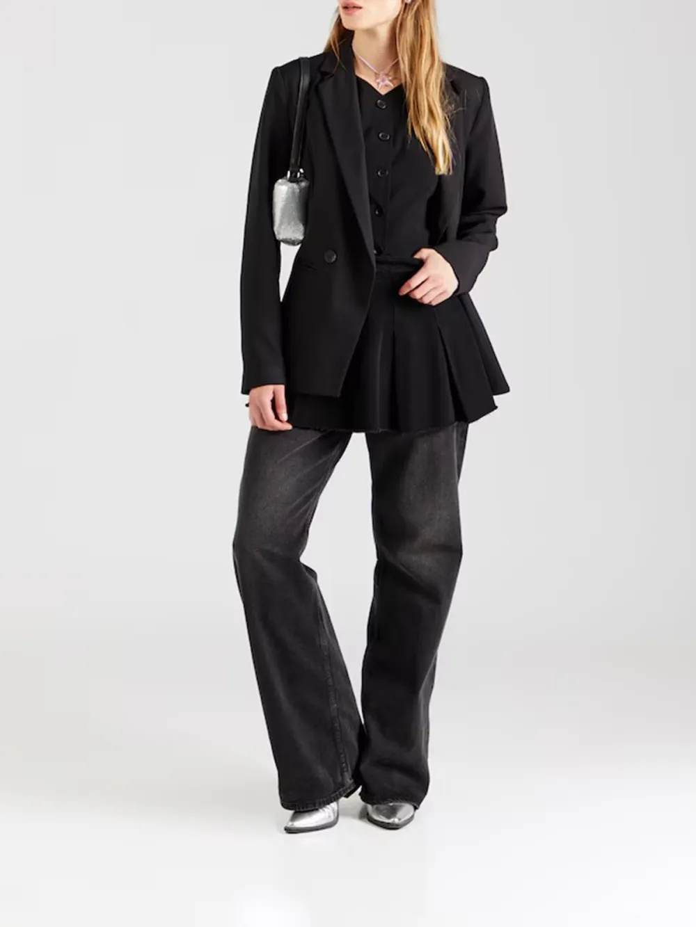 Black Plain Colored Blazer