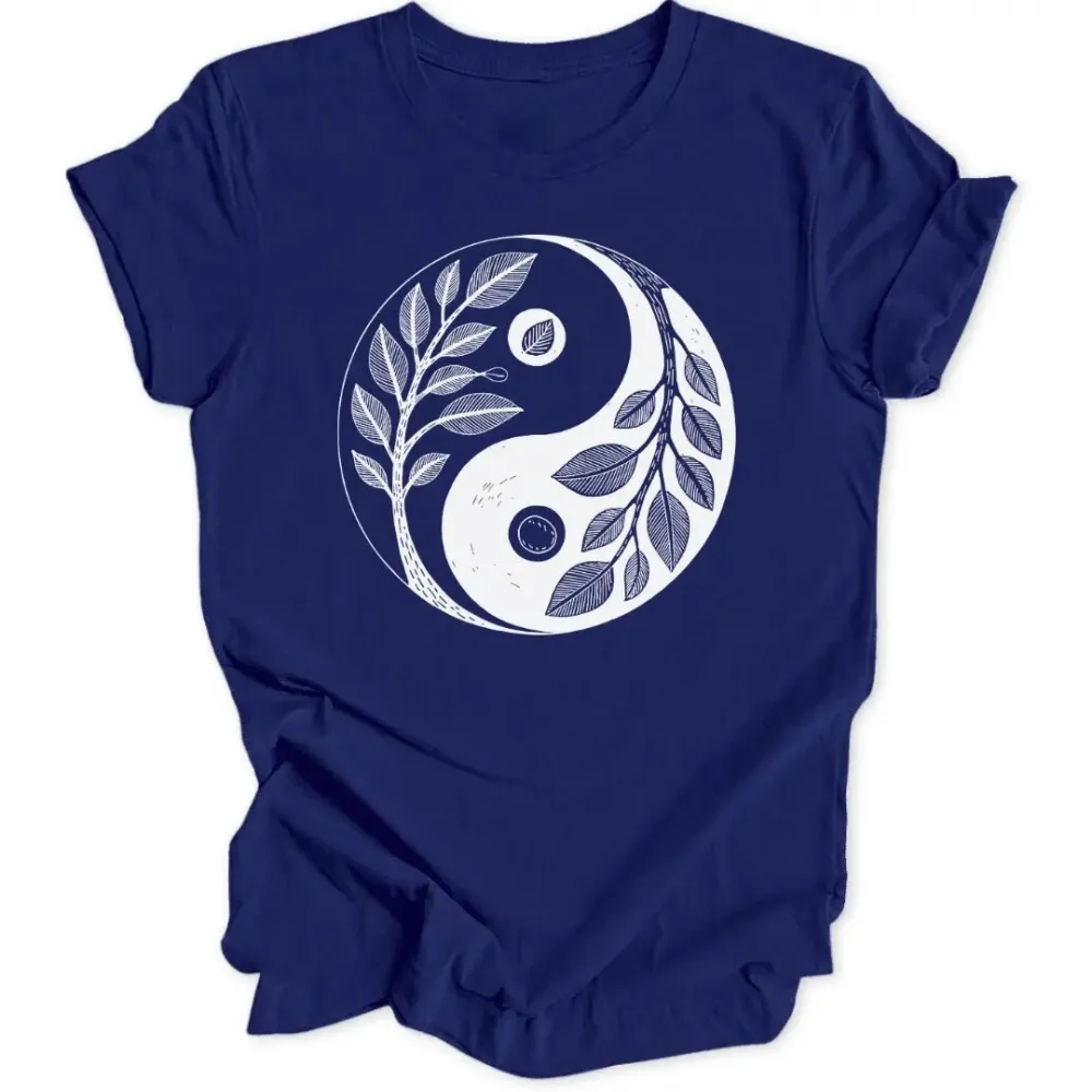 Ying Yang Leaves Unisex T-Shirt