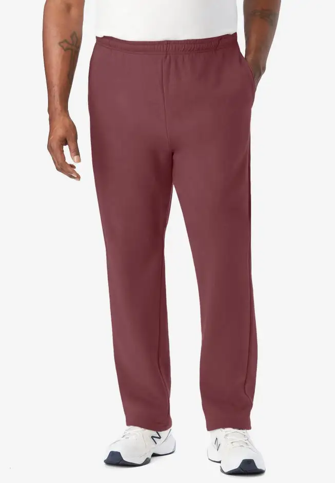 Fleece Open-Bottom Sweatpants