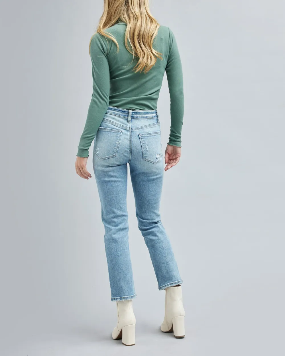 High Rise Slim Straight Jean