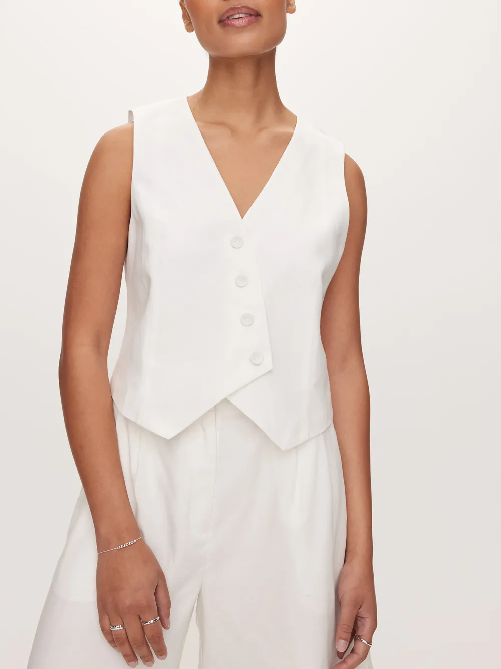 V-Neck Asymmetrical Vest