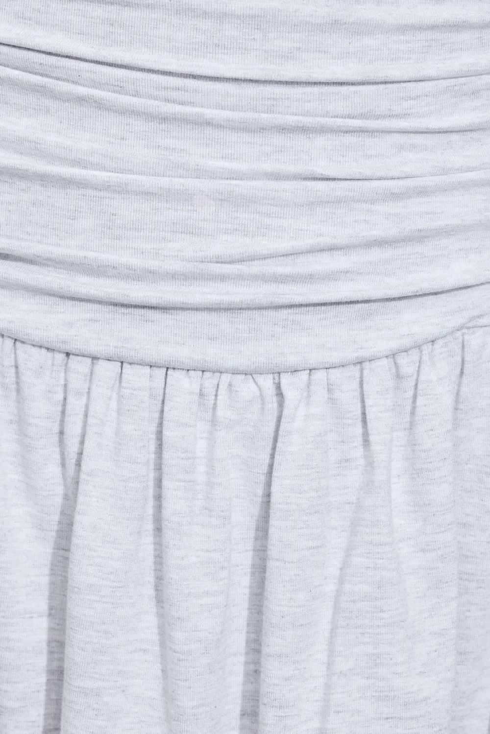 Ruched Strapless Grey Mini Dress