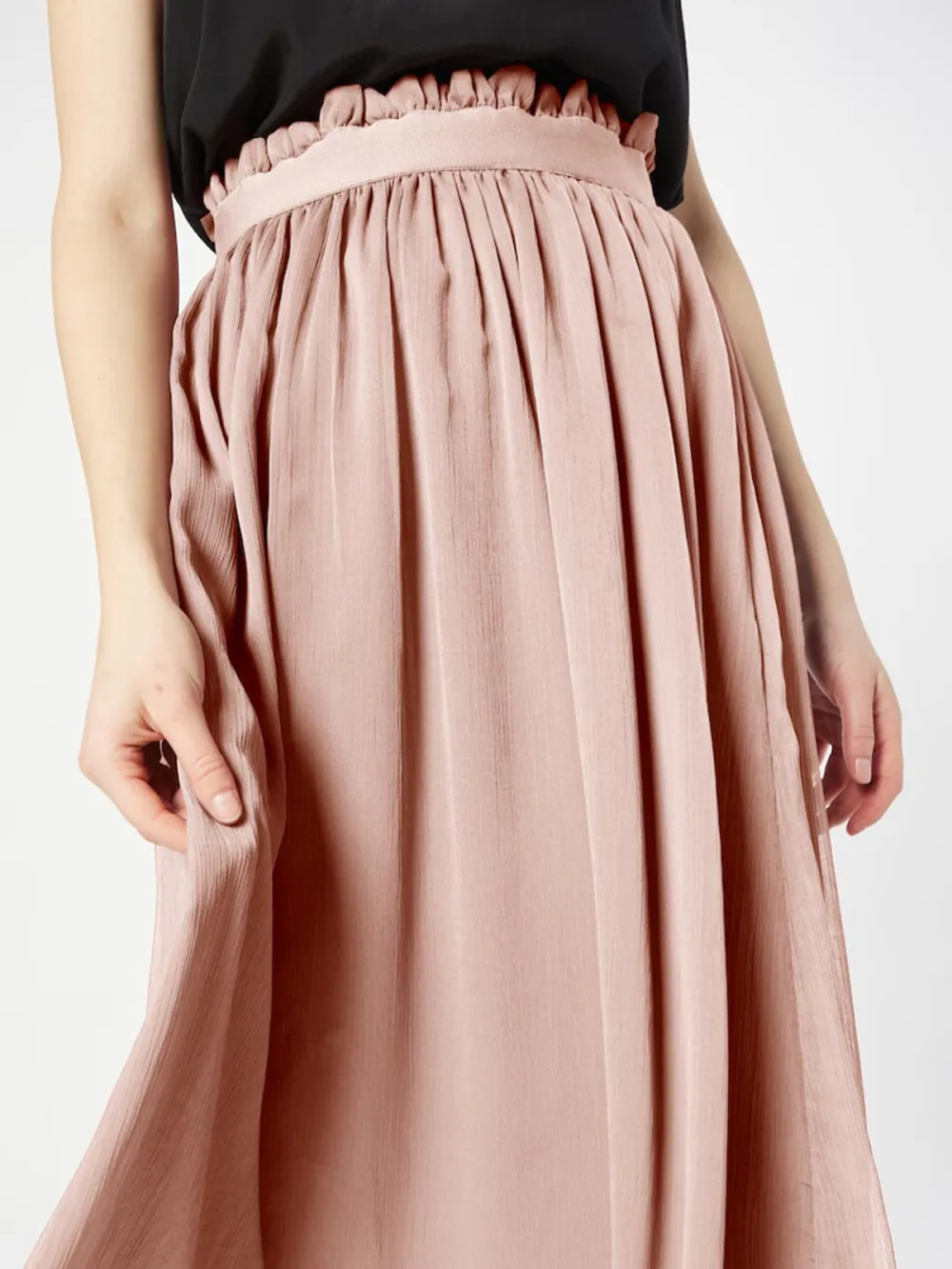 Elastic Waistband Casual Style A-line Skirt