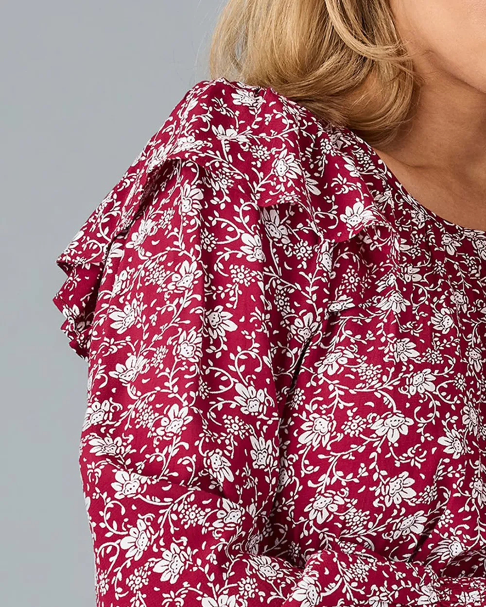 Small Floral Print Midi Dress