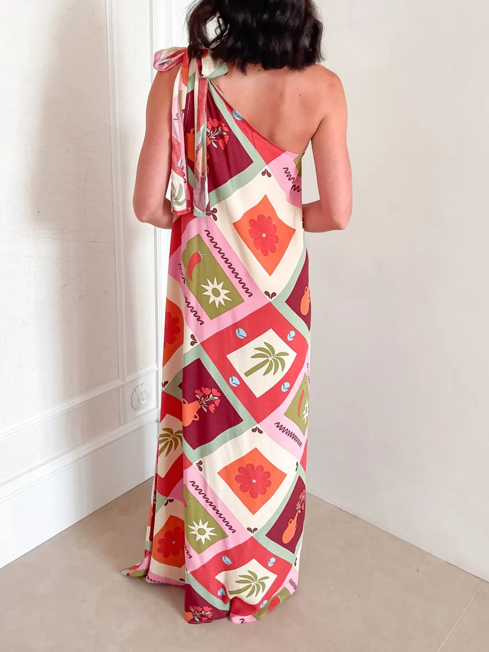 Multi Print Casual Style Dress