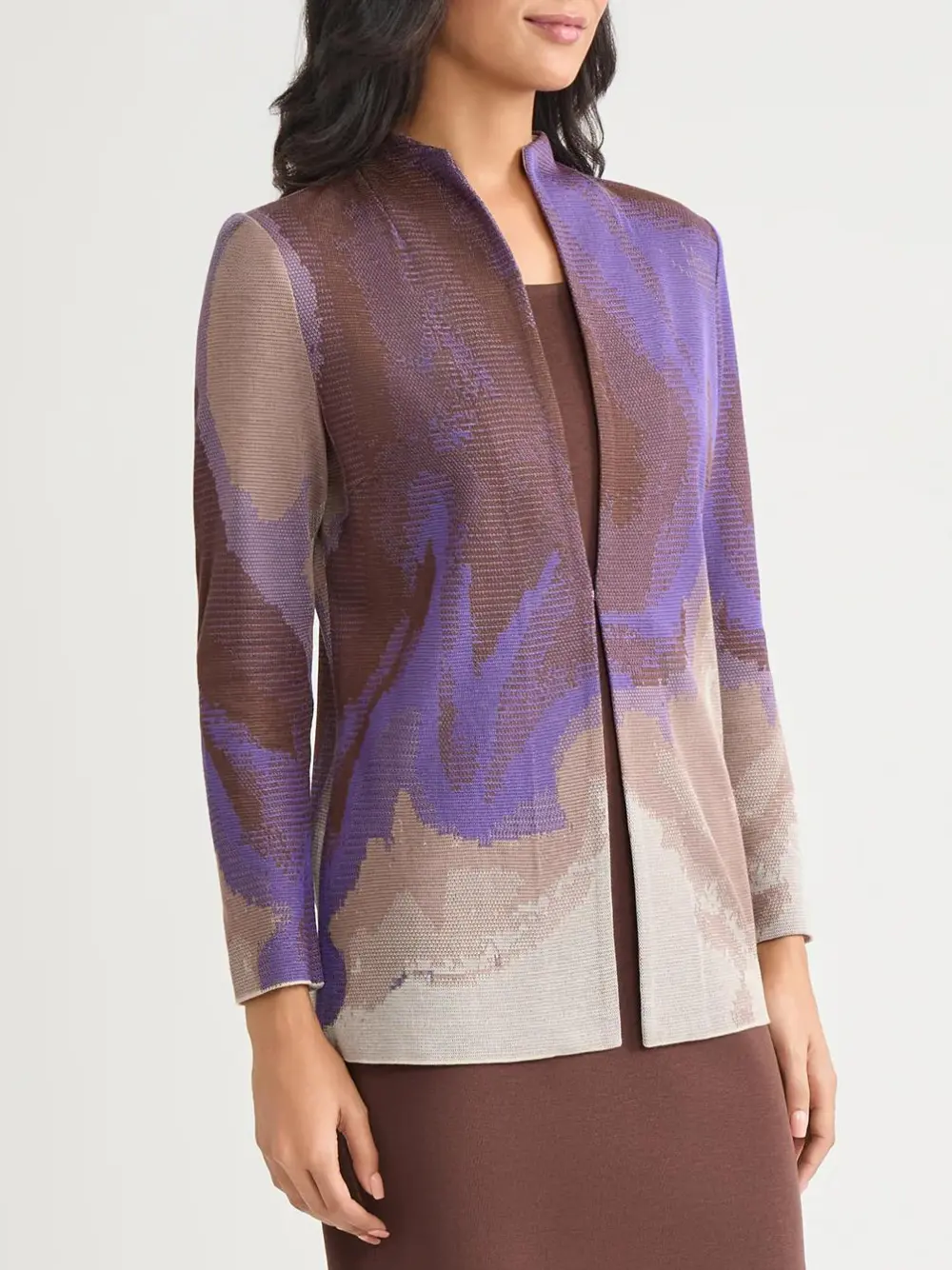Medium To Long Jacquard Jacket