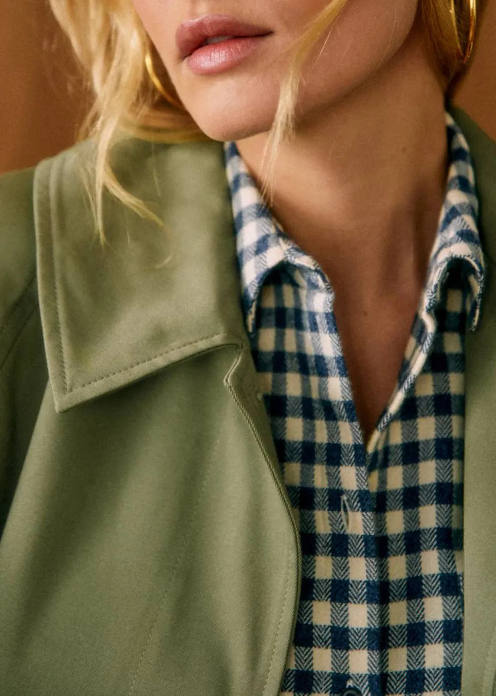 Army Green Oversized Trench Coat