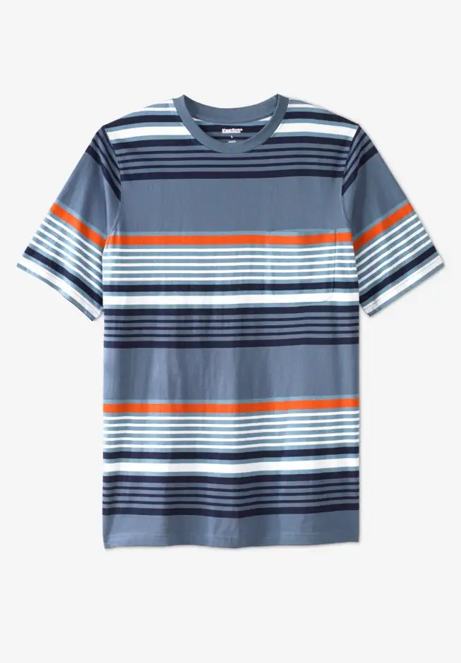 Shrink-Less Lightweight Pocket Crewneck T-Shirt