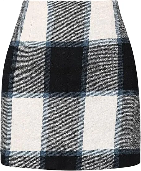 🎁Christmas Gifts🎁Women's High-Waisted Slim-Fit Plaid Mini Skirt