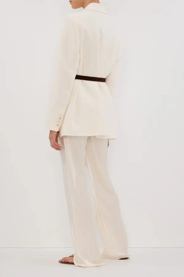 CREAM SATIN PANT