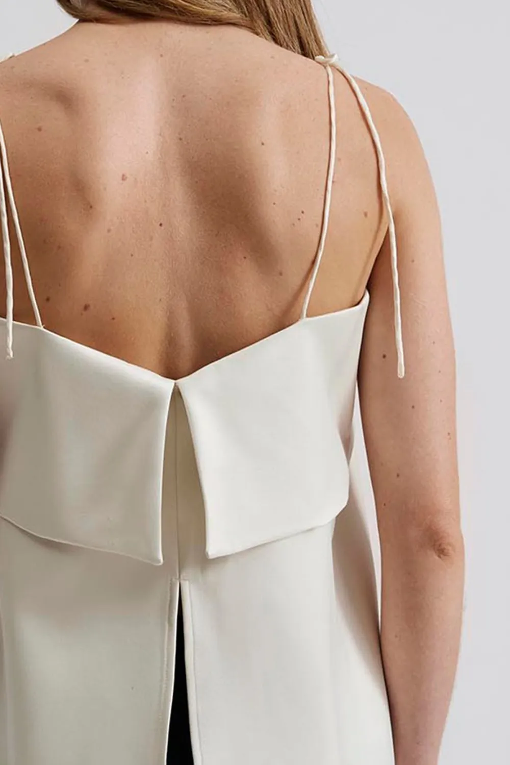 METTE TOP-Open back strappy top