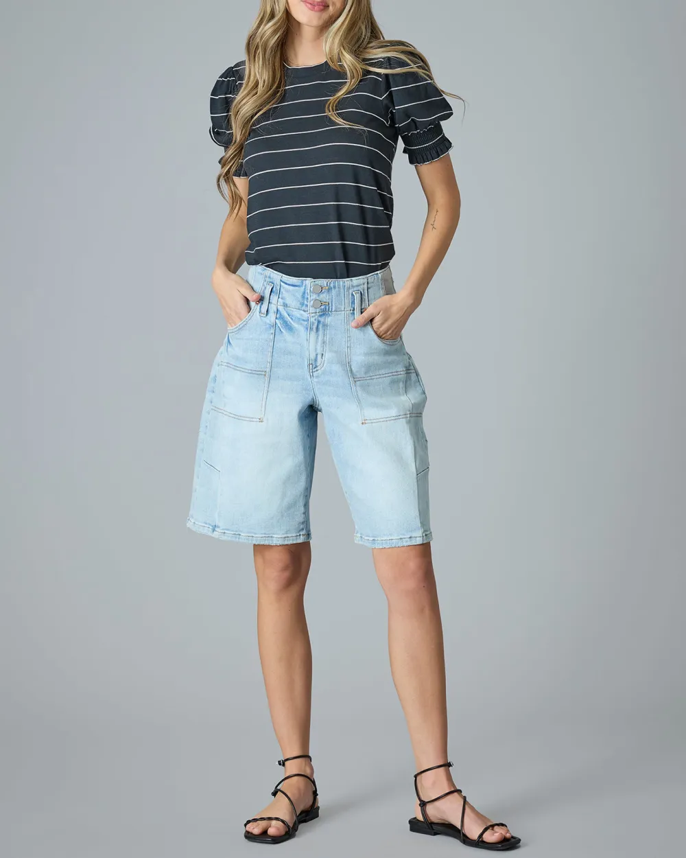 Light Blue Denim Bermudas