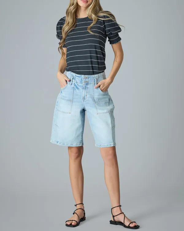 Light Blue Denim Bermudas