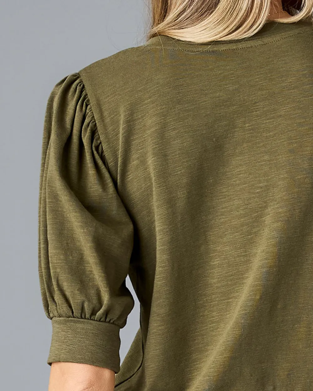 Fashionable Burnt Olive V Neck Blouse