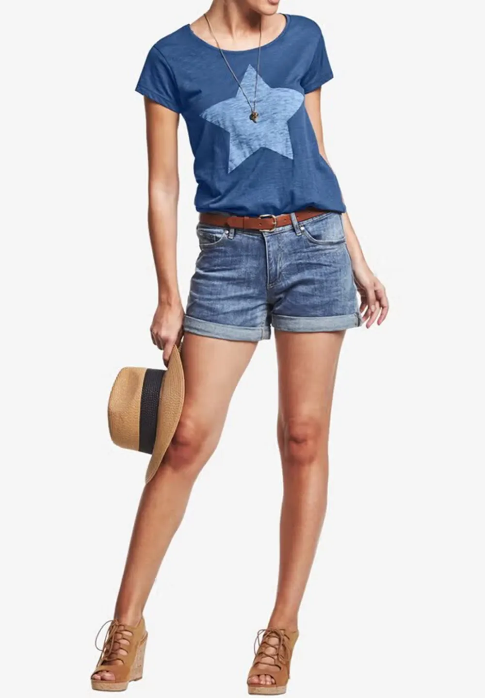Loose T-Shirt With Printed Pattern