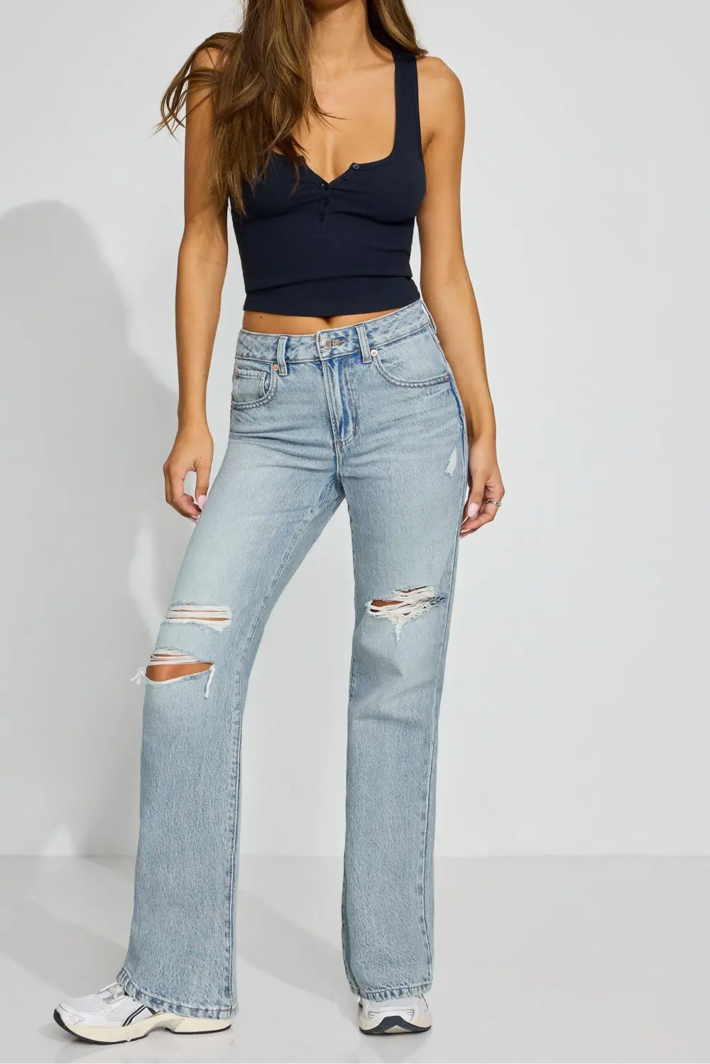 Light Blue Distressed Jeans