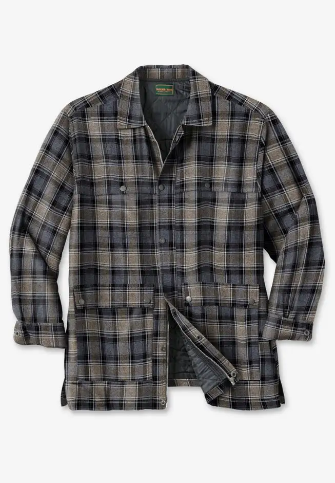 Flannel Full Zip Snap Closure Renegade Shirt Jacket