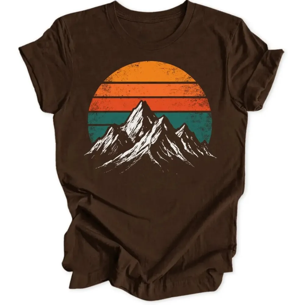 Retro Mountain Sunset Unisex T-Shirt