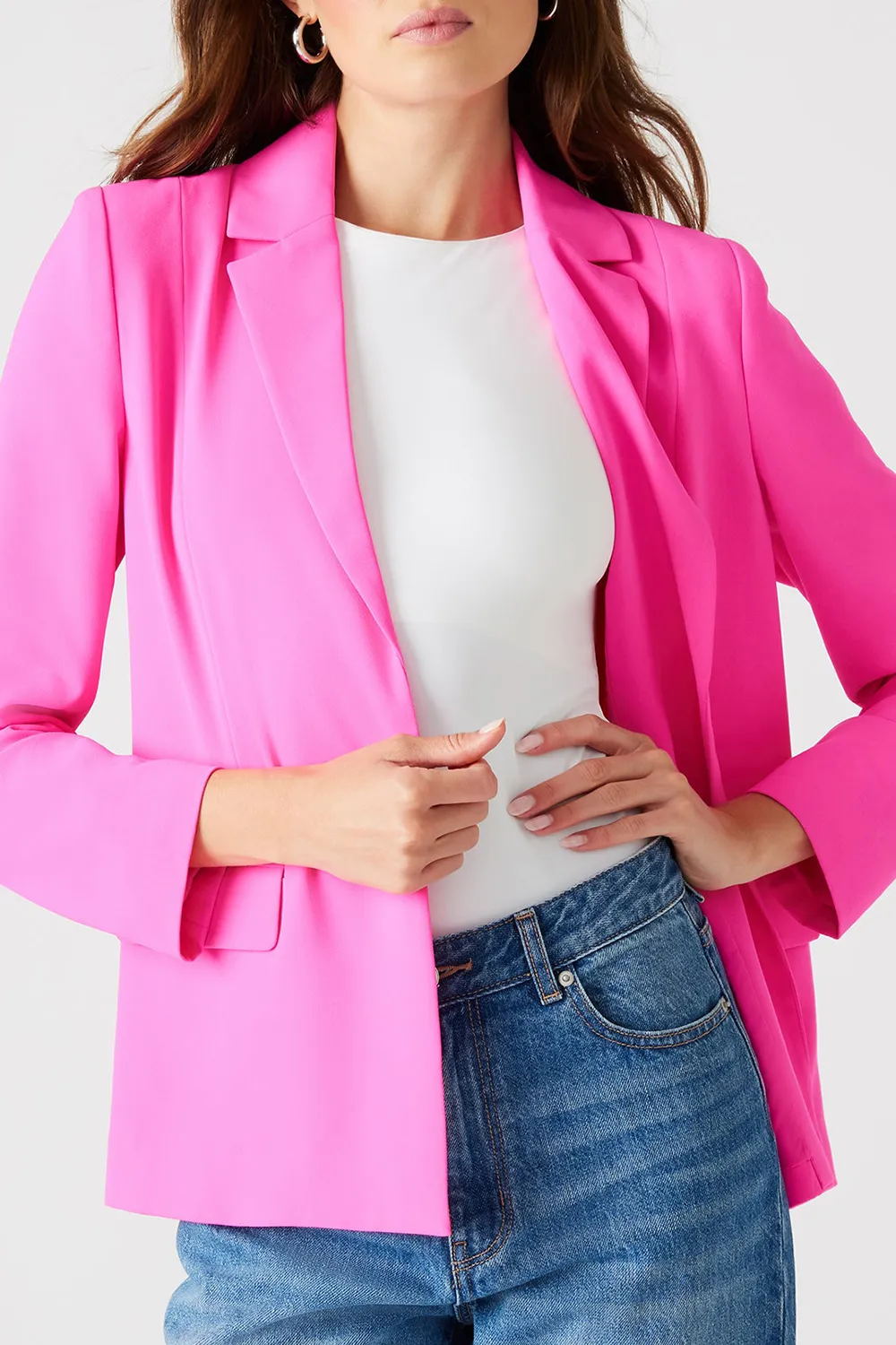 Polyester Blazer Purple