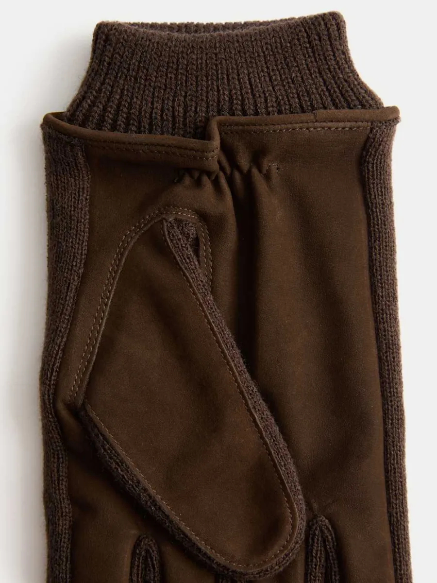 Classic Suede Knit Gloves