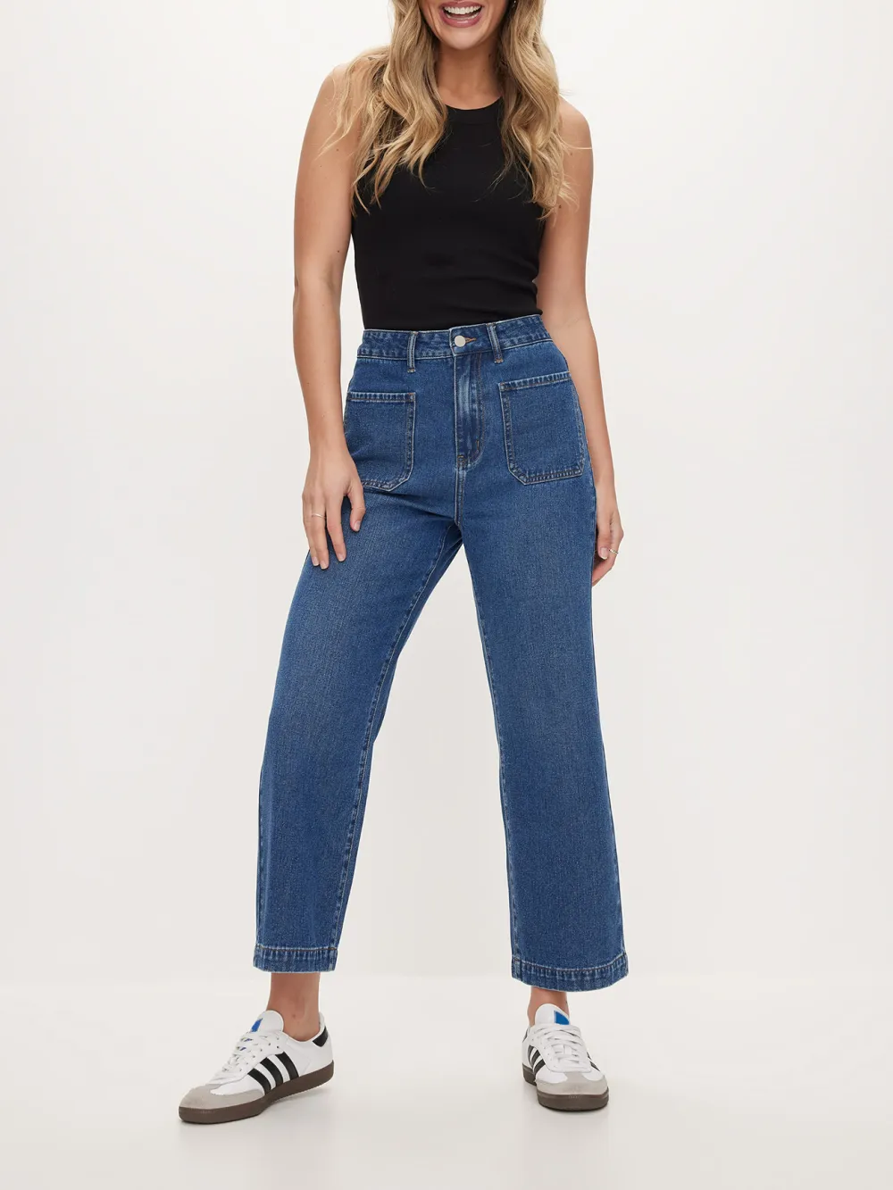 Casual Style Wide Leg Jean
