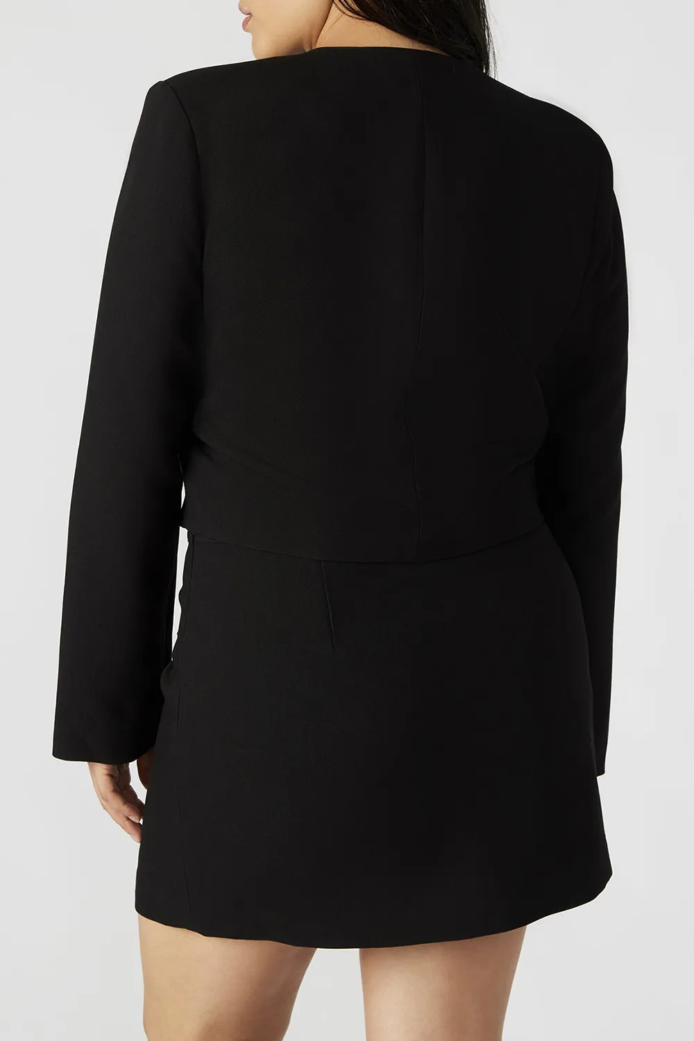 Crew Neck Jacket Black