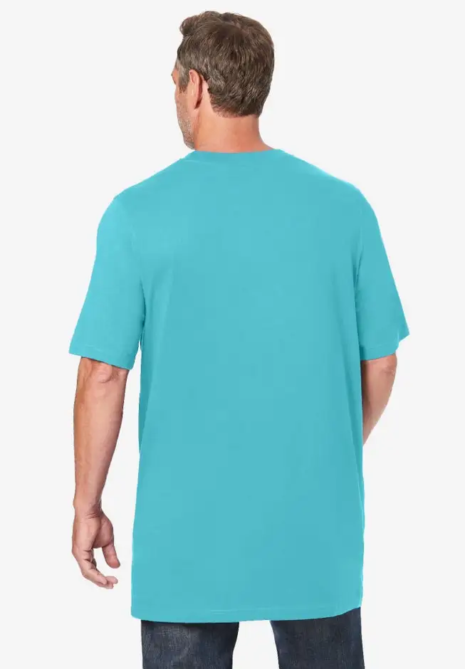 Shrink-Less Lightweight Longer-Length Crewneck T-Shirt
