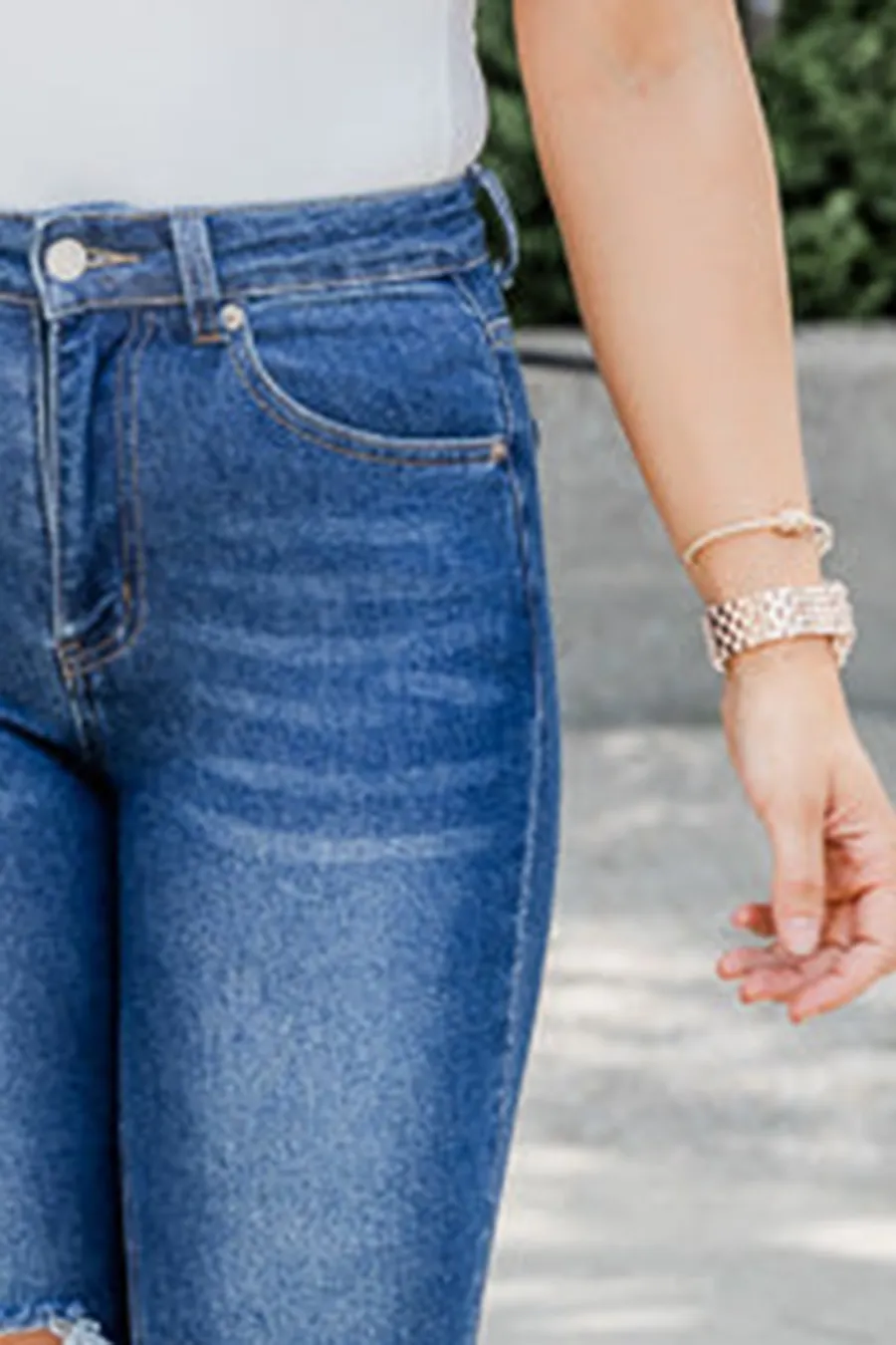 Dark Wash Straight Leg Jeans