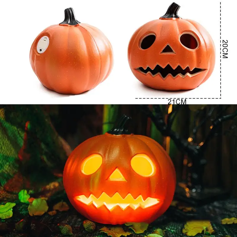 Halloween Pumpkin Led Light Lamp Creative Lantern Decoration Flashing Light Gypsophila Ghost Festival Dress Up Glowing