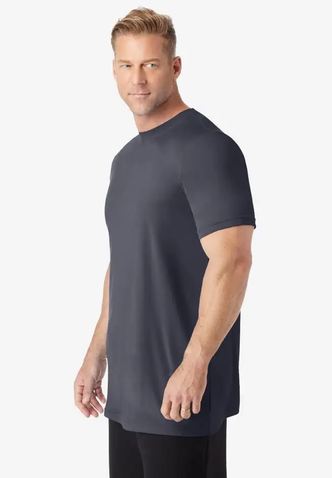 No Sweat Longer-Length Short Sleeve Crewneck Tee