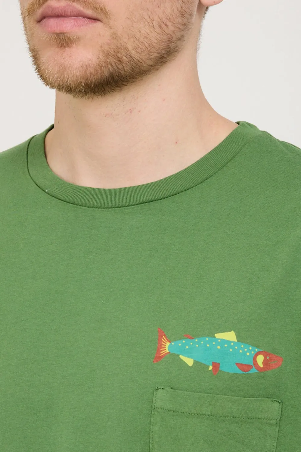 Hot Salmon Tee True Green