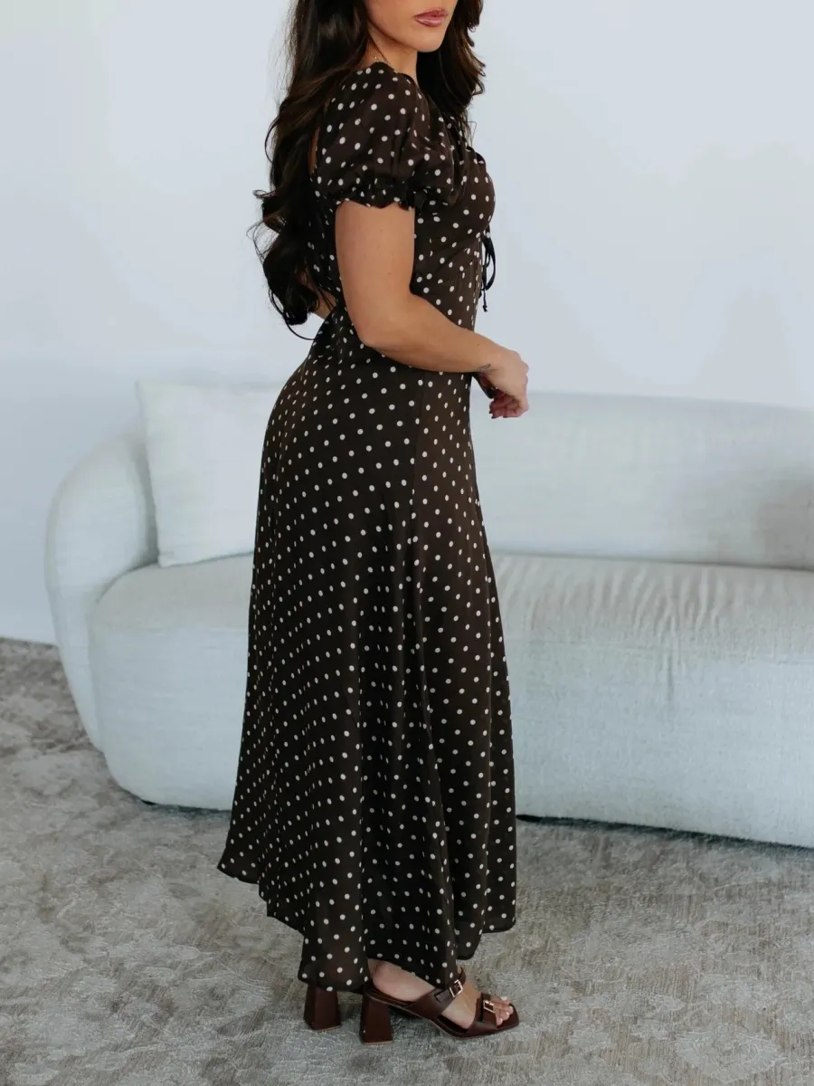 Polka Dot Short Sleeve Dress