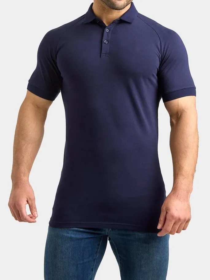 Navy Soft Simple Athletic Polo Shirt