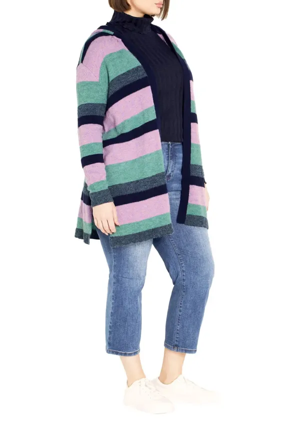 Four Color Striped Cardigan